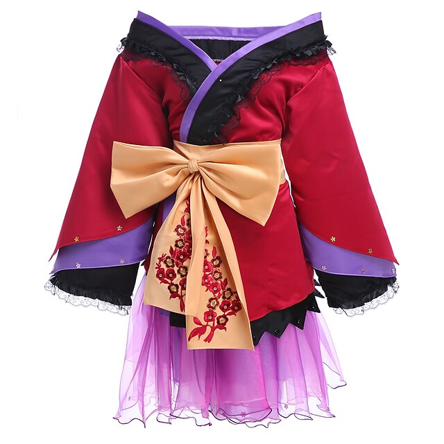  Inspired by Vocaloid Megurine Luka Video Game Cosplay Costumes Cosplay Suits / Kimono Patchwork Long Sleeve Skirt / Headpiece / Belt Halloween Costumes / Satin