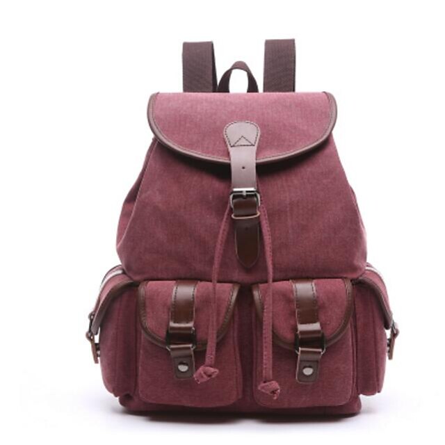  Women's Bags Canvas Backpack for Casual All Seasons Coffee Wine Azure