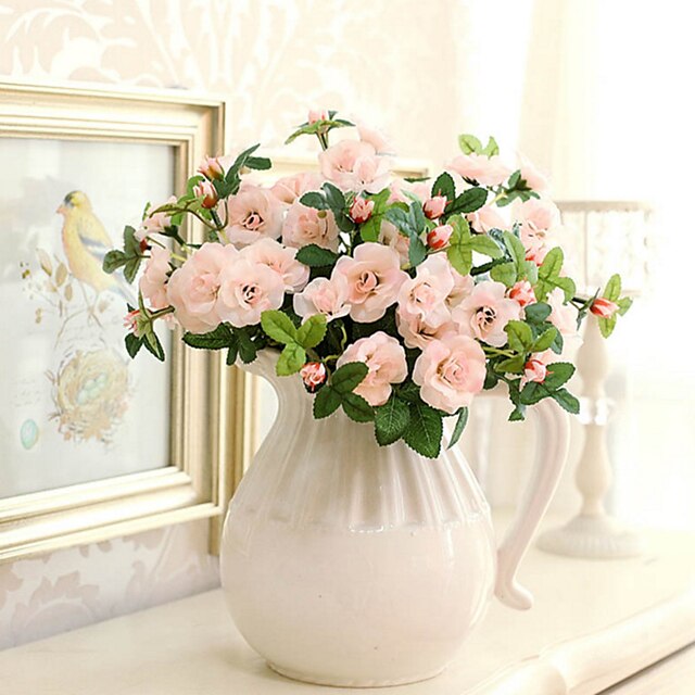  Artificial Flowers 1 Branch Pastoral Style Plants Tabletop Flower