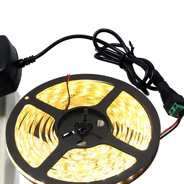  HKV 5M Flexibele LED-verlichtingsstrips 300 LEDs 5630 SMD Warm wit / Wit Knipbaar / Zelfklevend 12 V 1pc