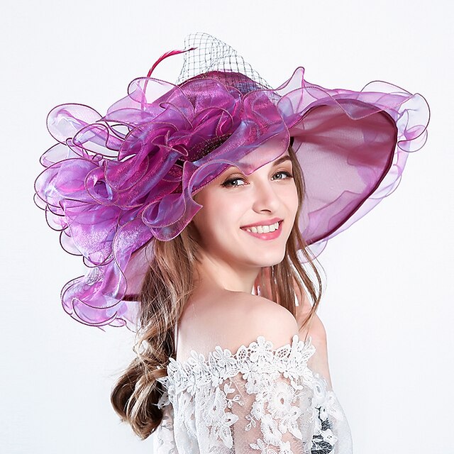 Feather / Silk / Organza Kentucky Derby Hat / Fascinators / Hats with ...