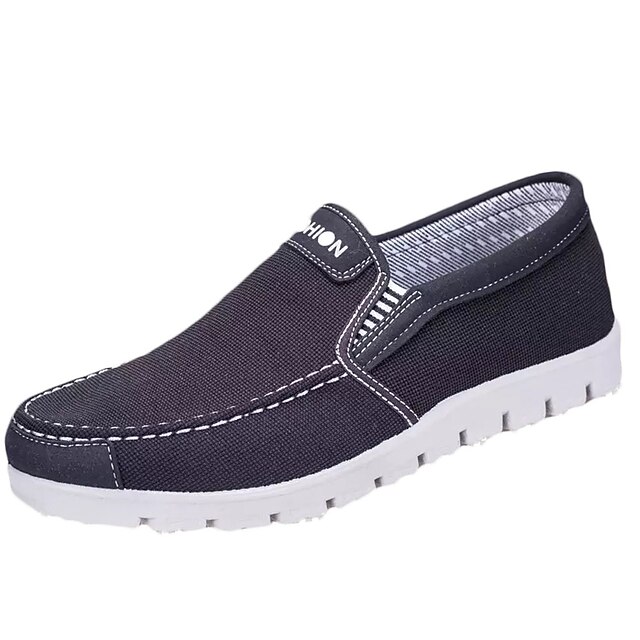  Men's PU Spring / Fall Comfort Sneakers Navy Blue / Black / Gray / Split Joint