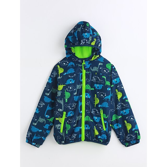  Baby Jungen Tier Langarm Baumwolle Trenchcoat Blau