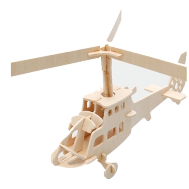  3D-puslespill Puslespill Tremodeller Luftkraft Kjent bygning Helikopter GDS Tre Klassisk Barne Voksne Unisex Gutt Jente Leketøy Gave