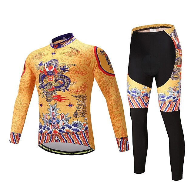  Long Sleeve Cycling Jersey with Tights Bike Clothing Suit Quick Dry Sports Polyester Spandex Silicon Clothing Apparel / Lycra