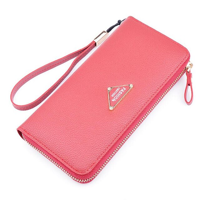  Women's Bags Polyester / PU(Polyurethane) Checkbook Wallet for Shopping / Daily Purple / Red / Green / Fall & Winter