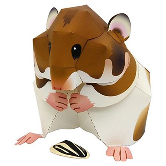  3D palapeli Paperimalli Pienoismallisetit Hamsteri Eläimet DIY Kova kartonki Klassinen Lasten Sukupuolineutraali Poikien Lelut Lahja