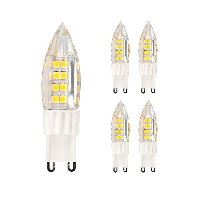  5pçs 4 W Luzes de LED em Vela 380 lm G9 T 51 Contas LED SMD 2835 Branco Quente Branco Frio 220-240 V / 5 pçs