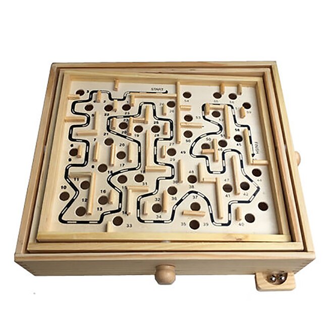  Wooden Labyrinth Maze 1 pcs Wooden Kid's Toy Gift