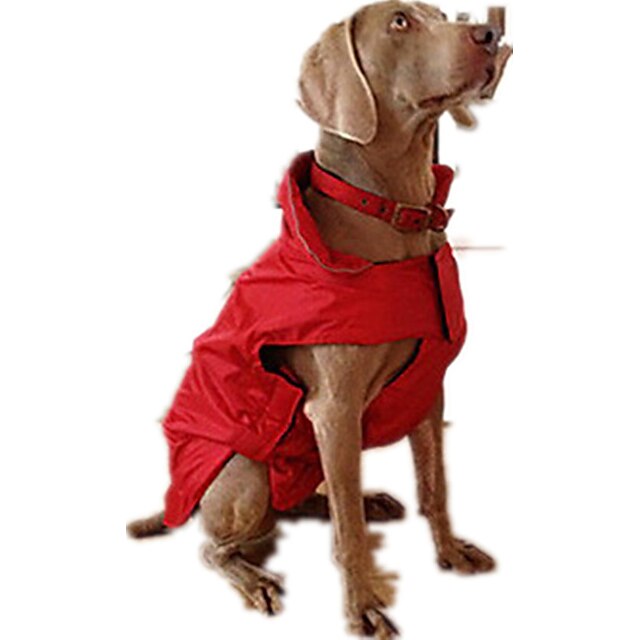  كلب سترة جاكيتات ريش لون سادة كاجوال / يومي الشتاء ملابس الكلاب أحمر فوشيا أزرق كوستيوم تيريليني بطانة فرو قطن XS S M L XL XXL