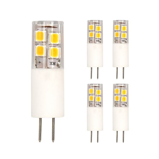  5pçs 3W 200lm G4 Luminárias de LED  Duplo-Pin T 19 Contas LED SMD 2835 Branco Quente / Branco Frio 12V / 5 pçs