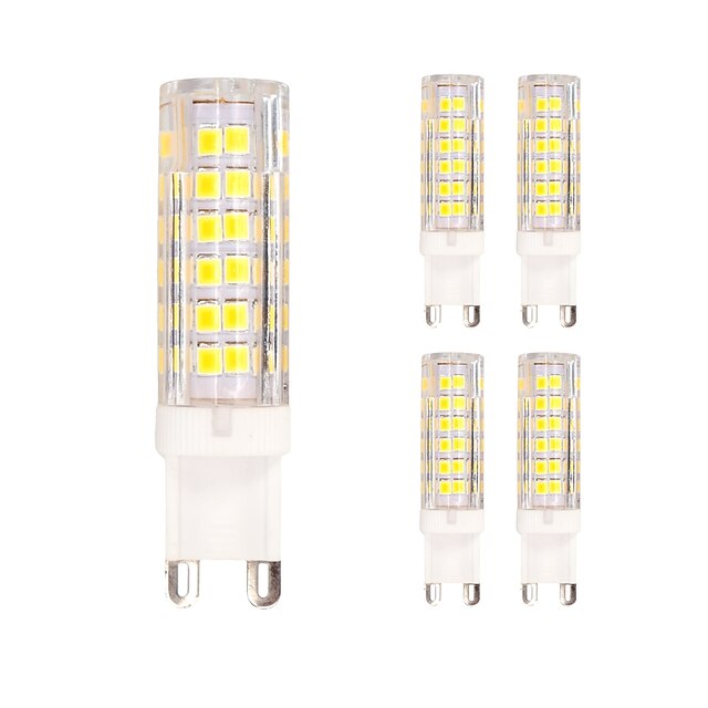  5pcs 4.5 W LED Bi-Pin lamput 400 lm G9 T 75 LED-helmet SMD 2835 Lämmin valkoinen Kylmä valkoinen 220-240 V / 5 kpl
