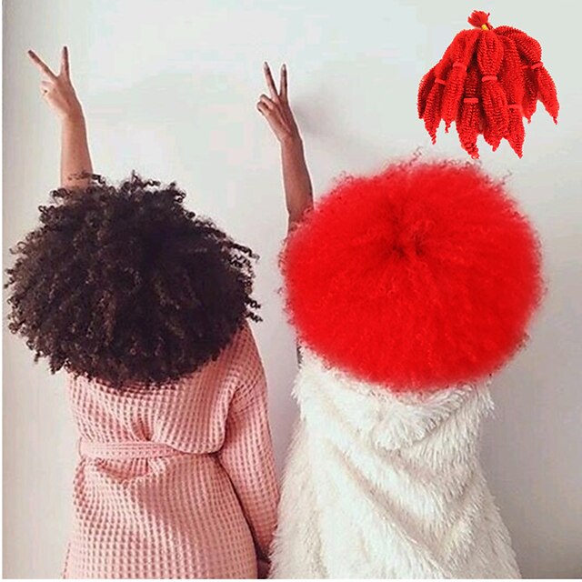  Kudrny / Afro 100% kanekalon vlasy Afro Kinky prýmky / Příčesky z pravých vlasů vlasy copánky Denní