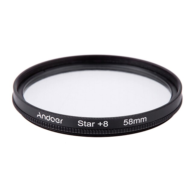  Andoer filtro de 58mm uv cpl star kit de filtro de 8 puntos con funda para Canon nikon sony dslr lente de la cámara