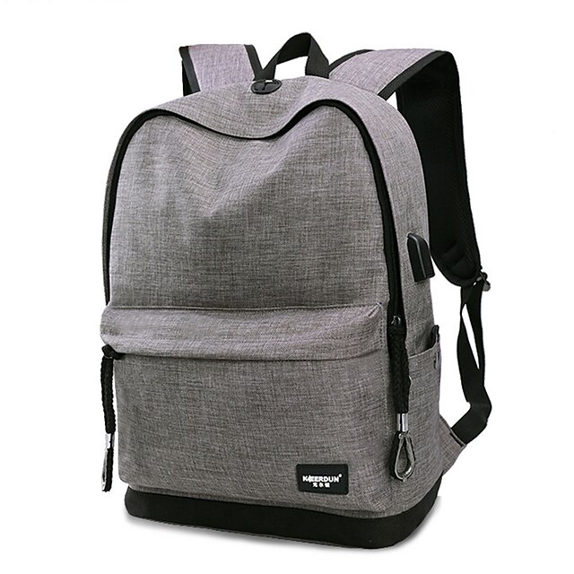  Men's Bags Canvas Laptop Bag for Casual Traveling Outdoor All Seasons Black Gray