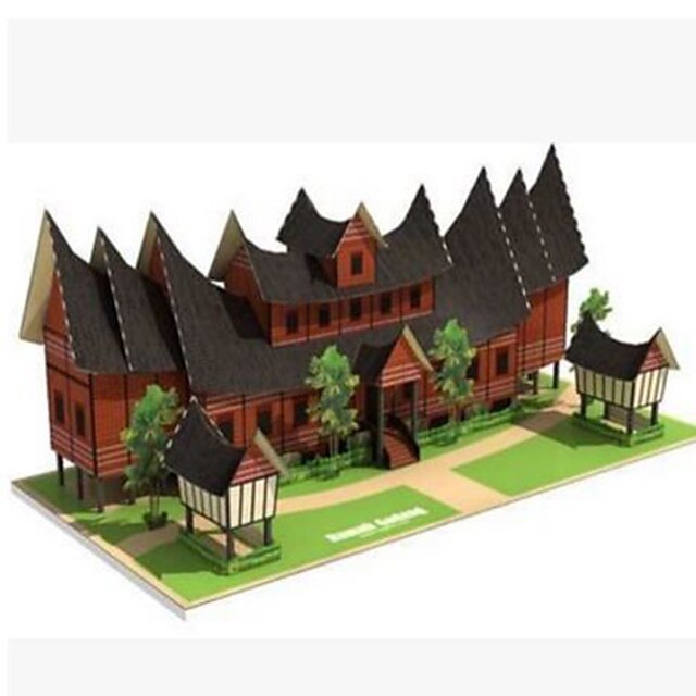  3D Puzzle Wooden Puzzle Wooden Model Famous buildings House DIY Hard Card Paper Kid's Adults' Unisex Boys' Girls' Toy Gift