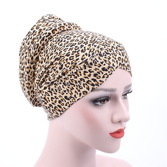  Dame Aktiv Diskett hat Flettet Blomstret Leopard Hat / Stof / Sommer / Bomuld