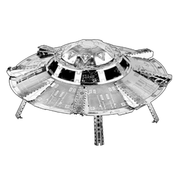  3D Puzzle Jigsaw Puzzle Metal Puzzle Spacecraft DIY Metalic Stainless Steel Chrome Classic Kid's Adults' Unisex Boys' Girls' Toy Gift