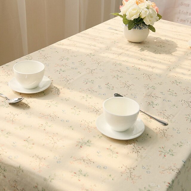  Floral Fresh Print Table Cloths,Cotton Blend Material Fresh Style