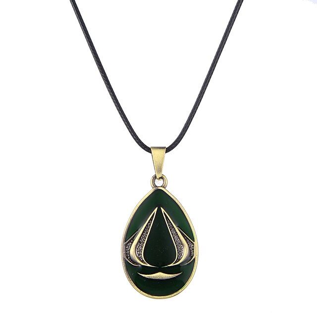  Logo Pendant Necklace - Ladies, Personalized, Luxury, Dangling Dark Green Necklace Jewelry For Training, Party / Evening, Leisure Sports, School Uniforms, Medical Uniforms, Beach