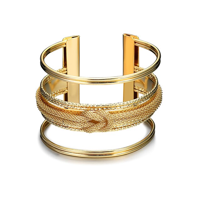  Per donna Incavato Bracciali a polsino / Wide Bangle - Punk, Di tendenza Bracciali Oro Per Regali di Natale / Compleanno / Regalo