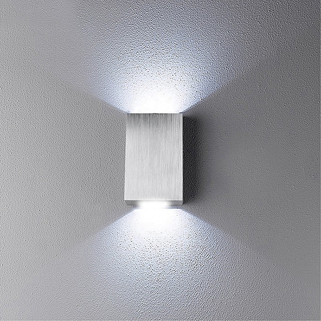  Lightinthebox 2 luces LED novedosas lámparas de pared modernas apliques de pared de lujo diseño cuboide de metal luz de pared 85-265v 2w