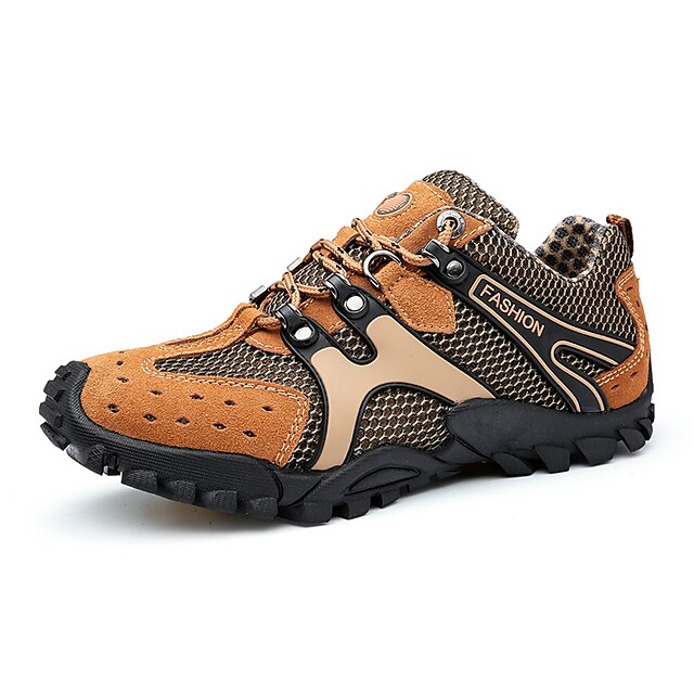  Ανδρικά Αθλητικά Παπούτσια Παπούτσια άνεσης Αθλητικό Causal ΕΞΩΤΕΡΙΚΟΥ ΧΩΡΟΥ Παπούτσια για τρέξιμο Trail Δίχτυ Σκούρο καφέ Κίτρινο Γκρίζο Φθινόπωρο Άνοιξη / Διαφορετικά Υφάσματα / EU42