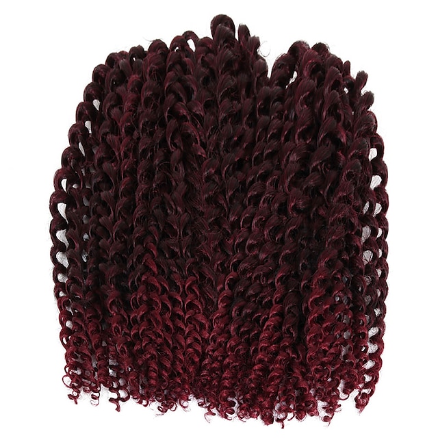  Freetress synthetic hair braid weft hair extension 3pcs/pack eunice crochet braid two tone brown bug curly hair 10inch braiding hair jerry curly twist