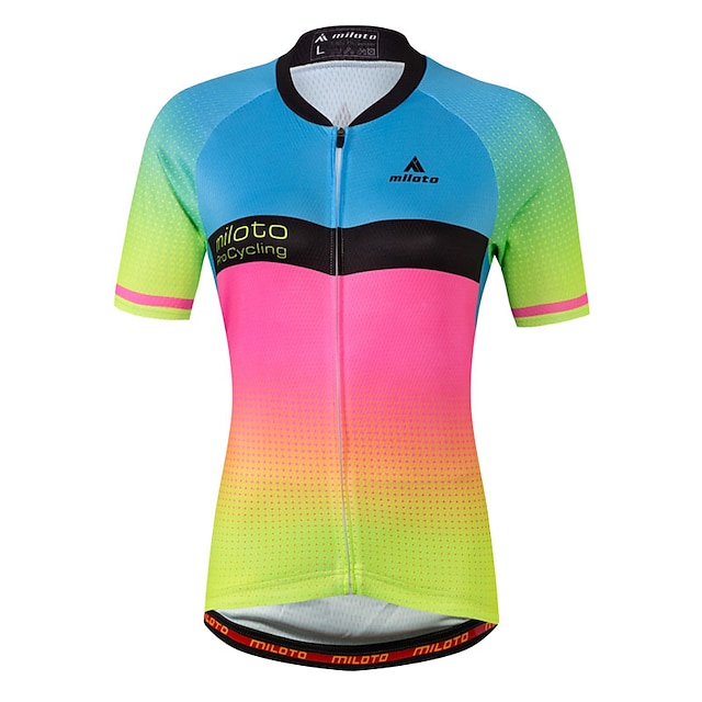 MILOTO Women's Cycling Jersey Long Sleeve Reflective Biking Jacket 