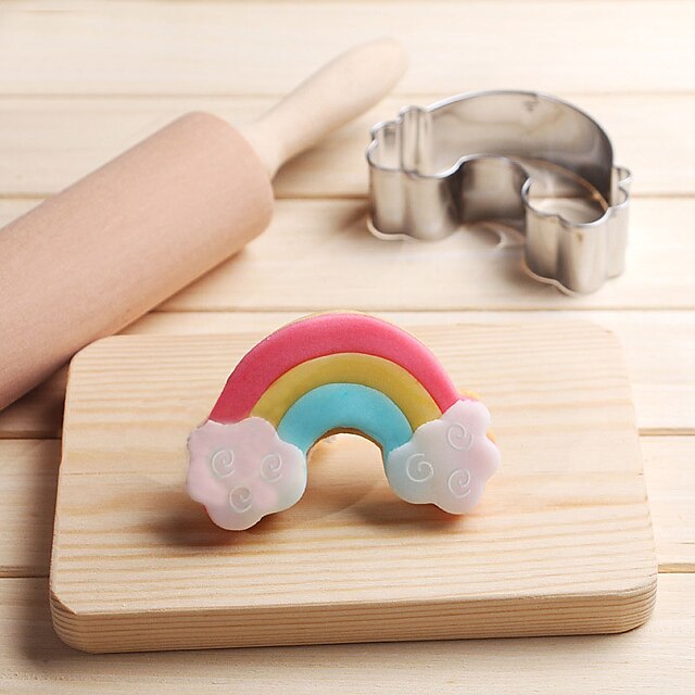  Rainbow Cookies Cutter Stainless Steel Biscuit Cake Mold Kitchen Baking Tools