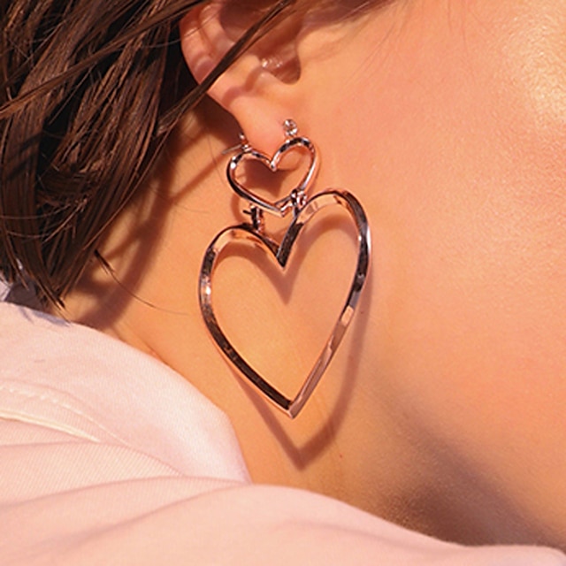  Women's Drop Earrings Heart Ladies Fashion Euramerican Earrings Jewelry Rose Gold / Gold / Silver For Daily Casual