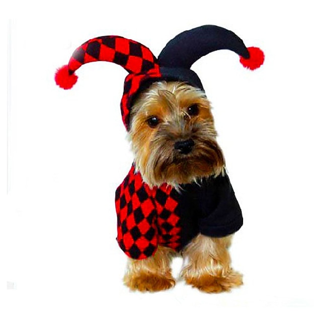  Σκύλος Στολές Ρούχα για σκύλους Halloween Χριστούγεννα Γεωμετρικές Μαύρο Στολές Για κατοικίδια
