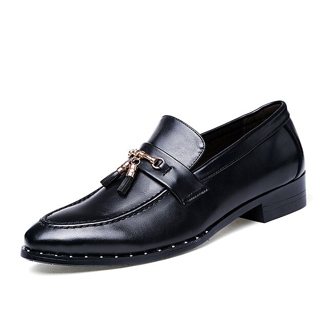  Men's Dress Shoes PU Spring / Fall Oxfords Brown / Black / Tassel / Athletic / Tassel / Comfort Shoes