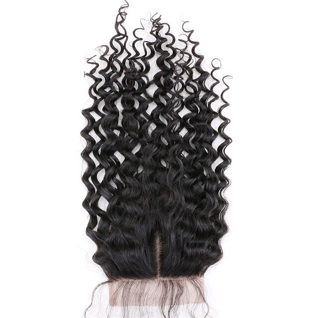  Curly 4x4 Closure Swiss Lace Human Hair Free Part