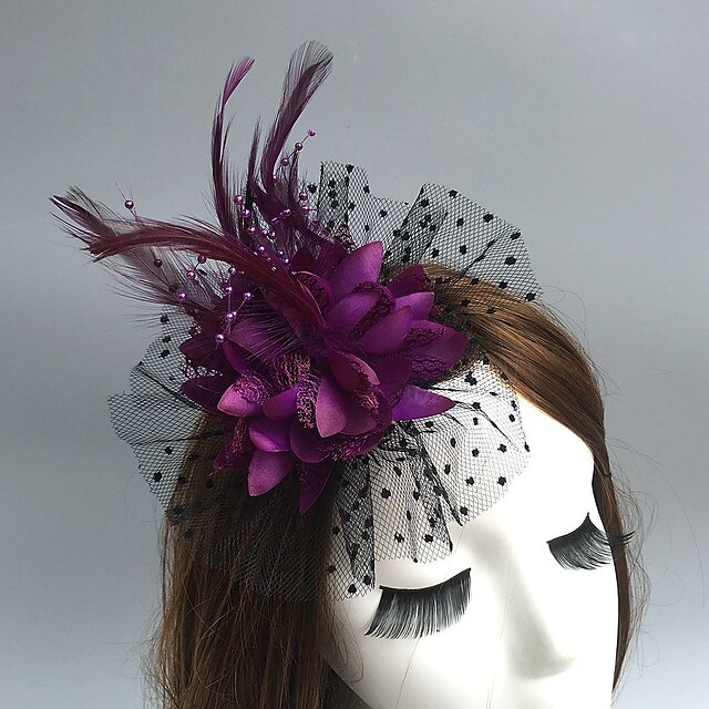 Net Fascinators Kentucky Derby Hat/ Headwear with Floral 1PC Wedding ...