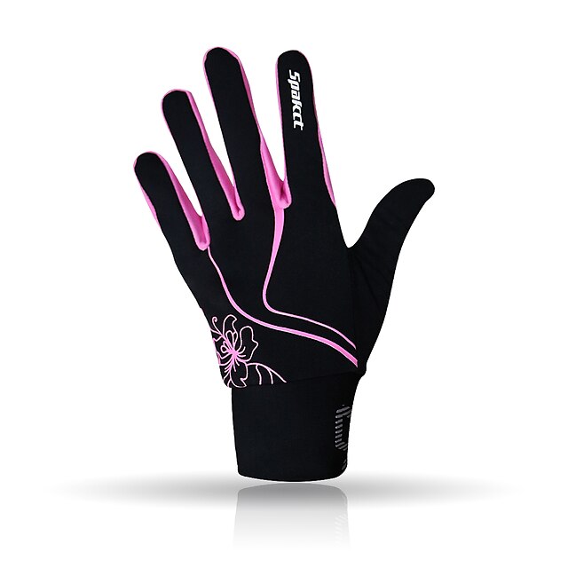  SPAKCT Winter Bike Gloves / Cycling Gloves Mountain Bike MTB Thermal / Warm Lightweight Breathable Quick Dry Full Finger Gloves Sports Gloves Fleece Black / Pink Black / Blue for Adults' Outdoor