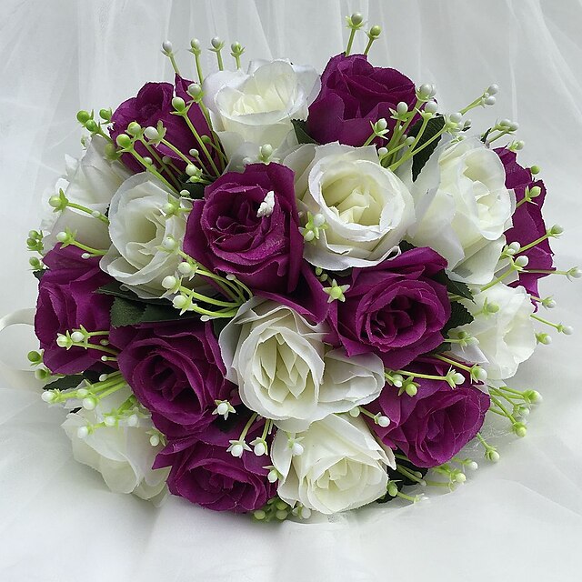  Fleurs de mariage Bouquets Mariage Satin 25cm