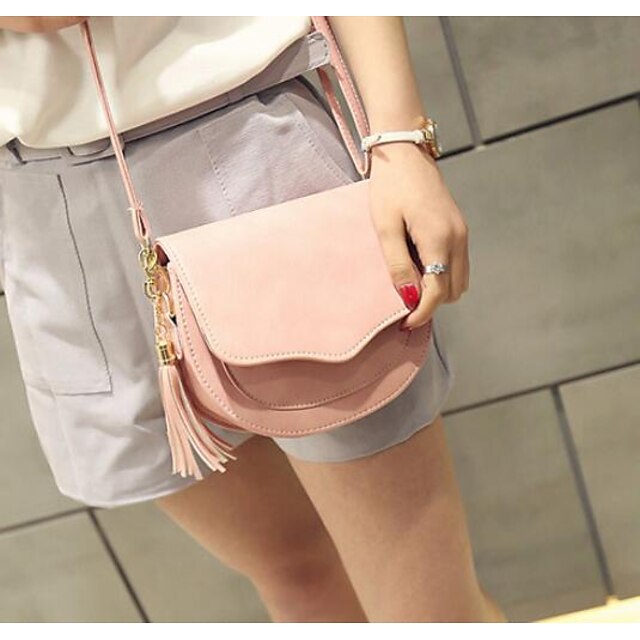  Women's Bags PU(Polyurethane) Crossbody Bag for Outdoor Blue / Black / Blushing Pink