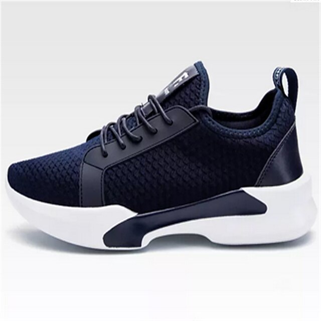  Men's Tulle Spring / Fall Comfort Sneakers Walking Shoes Black / Navy Blue / Grey