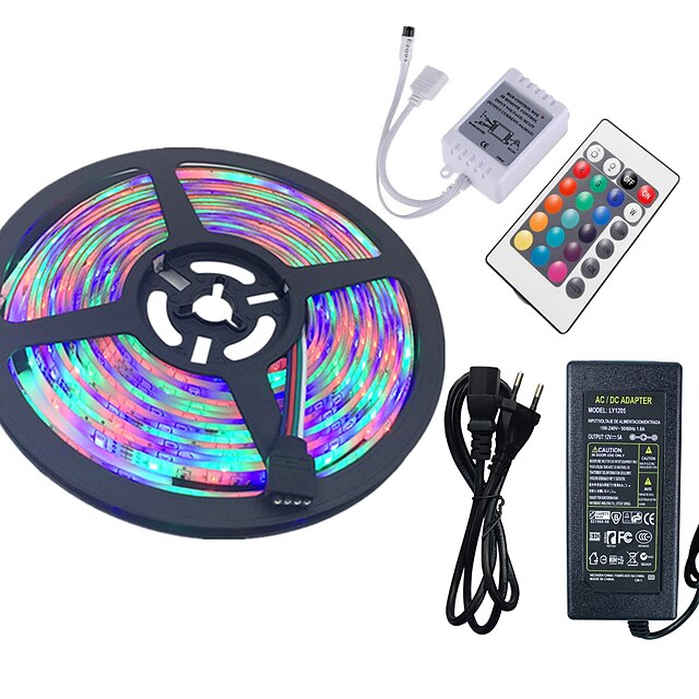  HKV 5m Conjuntos de Luzes 300 LEDs 3528 SMD RGB Cortável / Auto-Adesivo 100-240 V / IP65