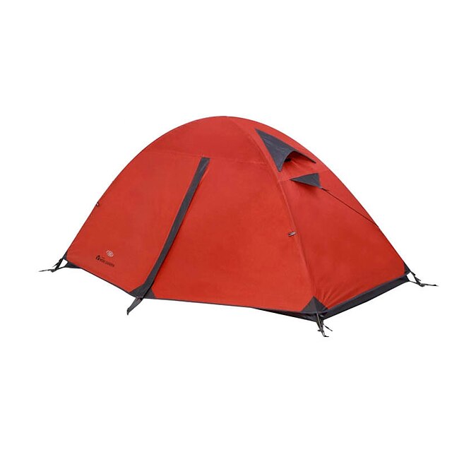  MOBI GARDEN 2 Personen Zelte für Rucksackreisen Außen Wasserdicht Tragbar Windundurchlässig Doppellagig Stange Dom Camping Zelt 1500-2000 mm für Wandern Camping Reisen Oxford 210*100*100 cm