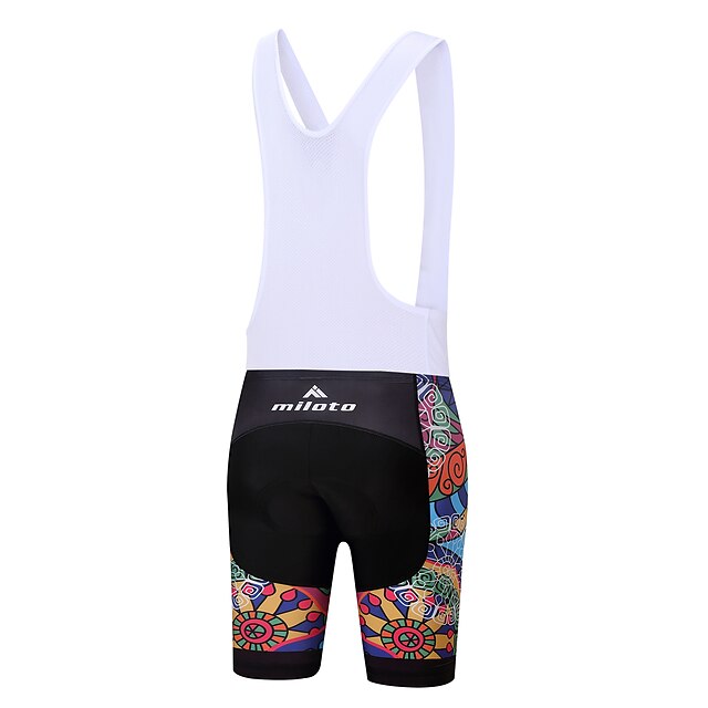  Miloto Dame Bib Shorts Sommer Spandex Polyester Sykkel Sykkelshorts Med Seler Bukser Fôrede shorts sport Hvit / Svart Veisykling Klær Komfortabel form Sykkelklær / Elastisk