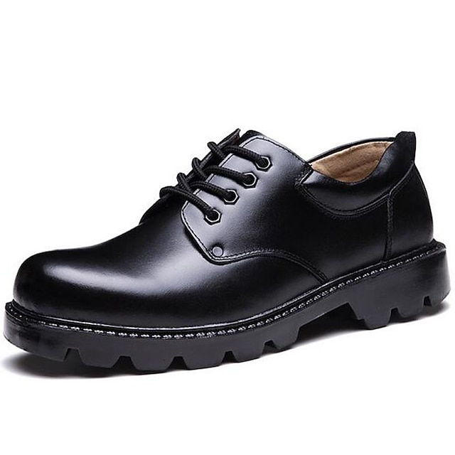  Men's Formal Shoes Leather Fall / Winter Preppy Oxfords Black / Party & Evening / Party & Evening