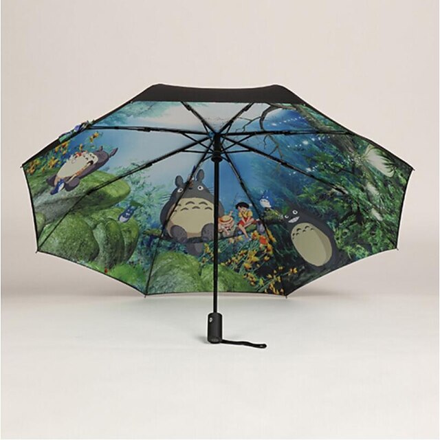  Plast Herre / Dame / Drenge solrig og regnfuld Sammenfoldet paraply