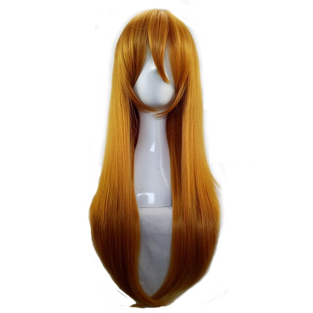  Synthetic Wig Cosplay Wig Straight Straight Wig Blonde Long Orange Synthetic Hair Women's Blonde hairjoy