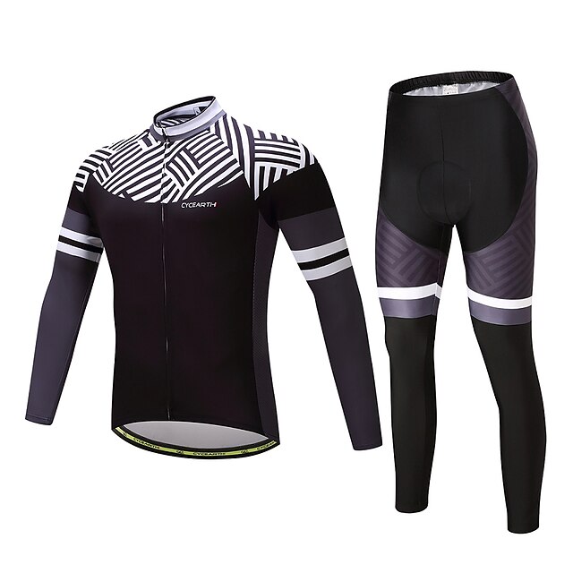 Long Sleeve Cycling Jersey with Tights Bike Clothing Suit Quick Dry Sports Polyester Spandex Silicon Clothing Apparel / Lycra