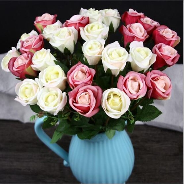  Artificial Flowers 10 Branch Modern Style Roses Tabletop Flower