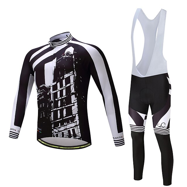  Długi rękaw Koszulka i spodnie z szelkami na rower Rower Zestawy odzież Szybkie wysychanie Sport Poliester Spandeks Krzem Odzież / Lycra