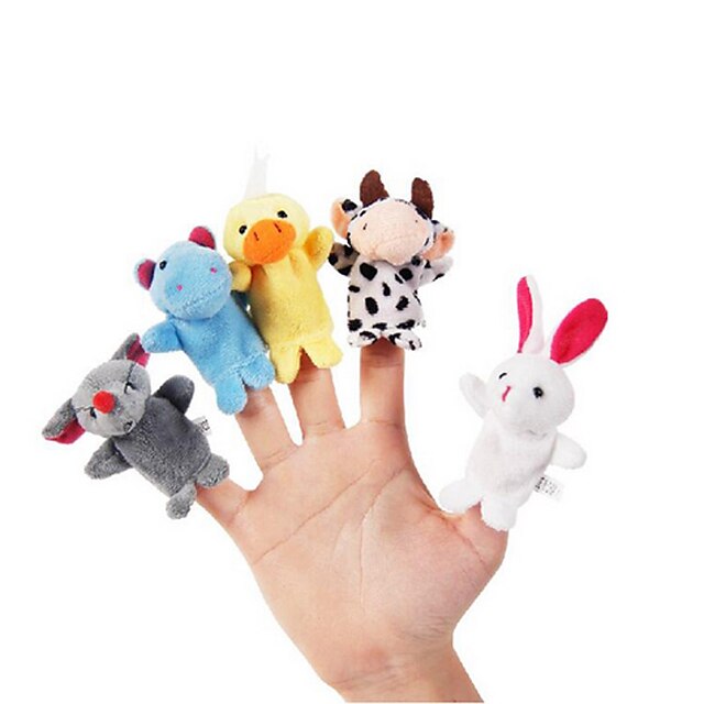  10pcs που κινουμένων σχεδίων ζώου βελούδινα μαριονέτες δάχτυλο παιδιά μιλούν προπόνηση παιδιά δάσος ευνοούν τις κούκλες