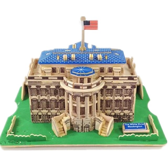 3D Puzzle Jigsaw Puzzle Model Building Kit Famous buildings House DIY Wooden Classic Kid's Adults' Unisex Boys' Girls' Toy Gift